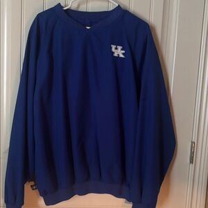 University of Kentucky Blue Long Sleeve Pullover Charkes River - Size XL lined